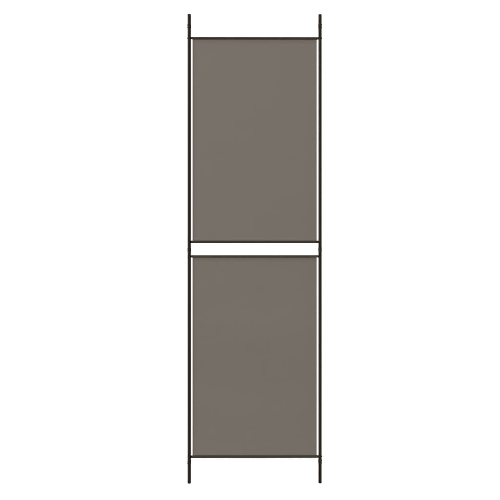 Divisorio a 6 Pannelli Antracite 300x200 cm Tessuto - homemem39