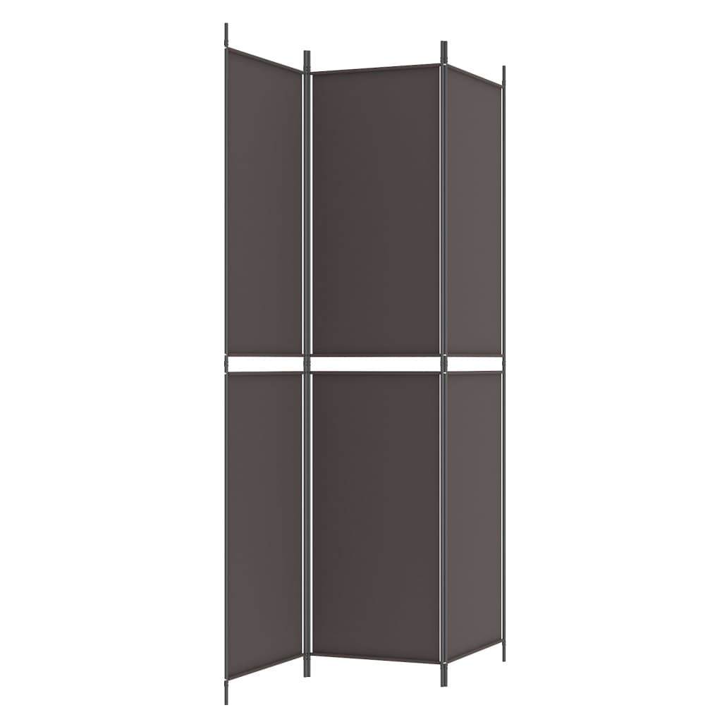 Divisorio a 3 Pannelli Marrone 150x220 cm in Tessuto | homemem39