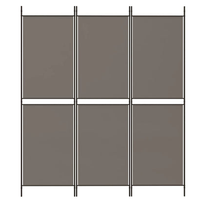 Divisorio a 3 Pannelli Antracite 150x220 cm in Tessuto - homemem39