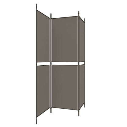 Divisorio a 3 Pannelli Antracite 150x220 cm in Tessuto - homemem39