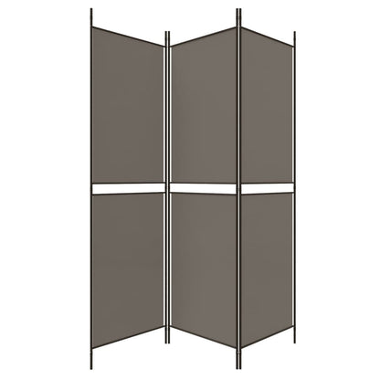 Divisorio a 3 Pannelli Antracite 150x220 cm in Tessuto - homemem39