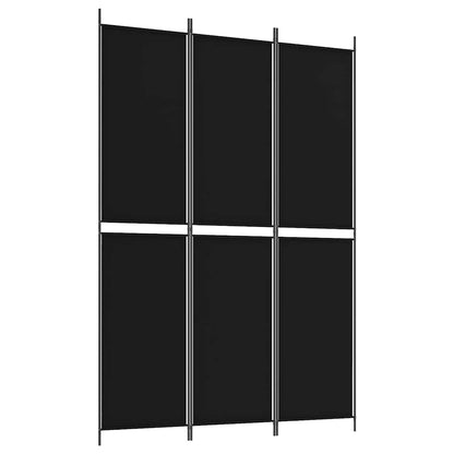 Divisorio a 3 Pannelli Nero 150x220 cm in Tessuto - homemem39