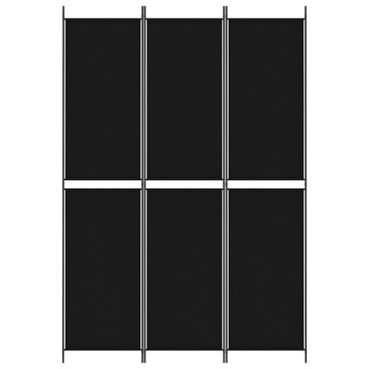 Divisorio a 3 Pannelli Nero 150x220 cm in Tessuto - homemem39