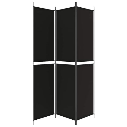Divisorio a 3 Pannelli Nero 150x220 cm in Tessuto - homemem39