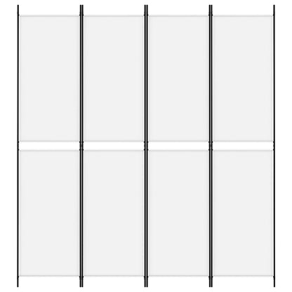 Divisorio a 4 Pannelli Bianco 200x220 cm Tessuto - homemem39
