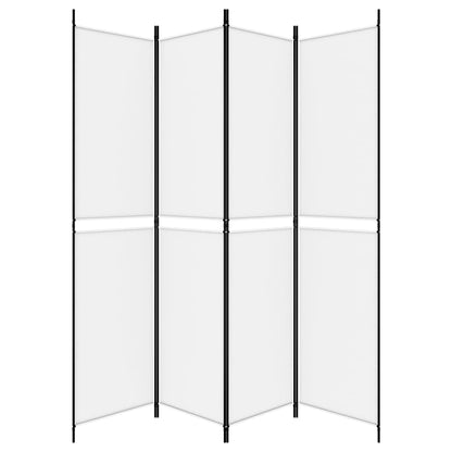 Divisorio a 4 Pannelli Bianco 200x220 cm Tessuto - homemem39