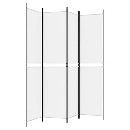 Divisorio a 4 Pannelli Bianco 200x220 cm Tessuto - homemem39