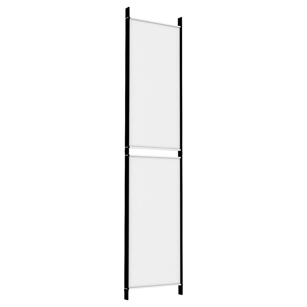Divisorio a 4 Pannelli Bianco 200x220 cm Tessuto - homemem39