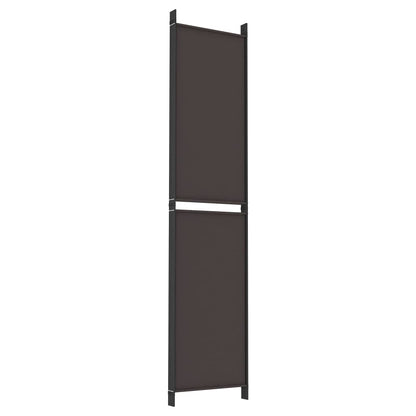 Divisorio a 5 Pannelli Marrone 250x220 cm in Tessuto | homemem39