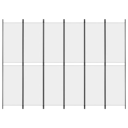 Divisorio a 4 Pannelli Bianco 300x220 cm Tessuto