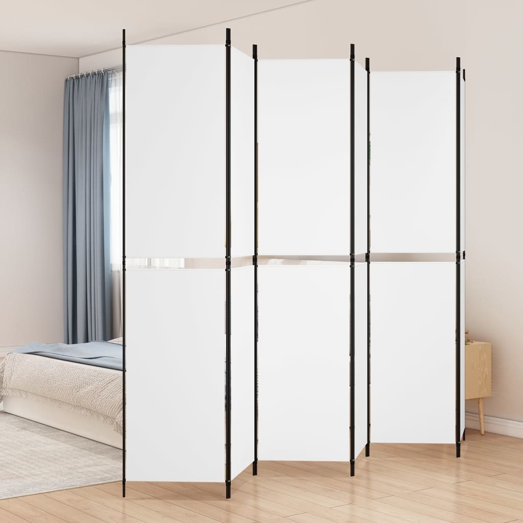 Divisorio a 4 Pannelli Bianco 300x220 cm Tessuto - homemem39