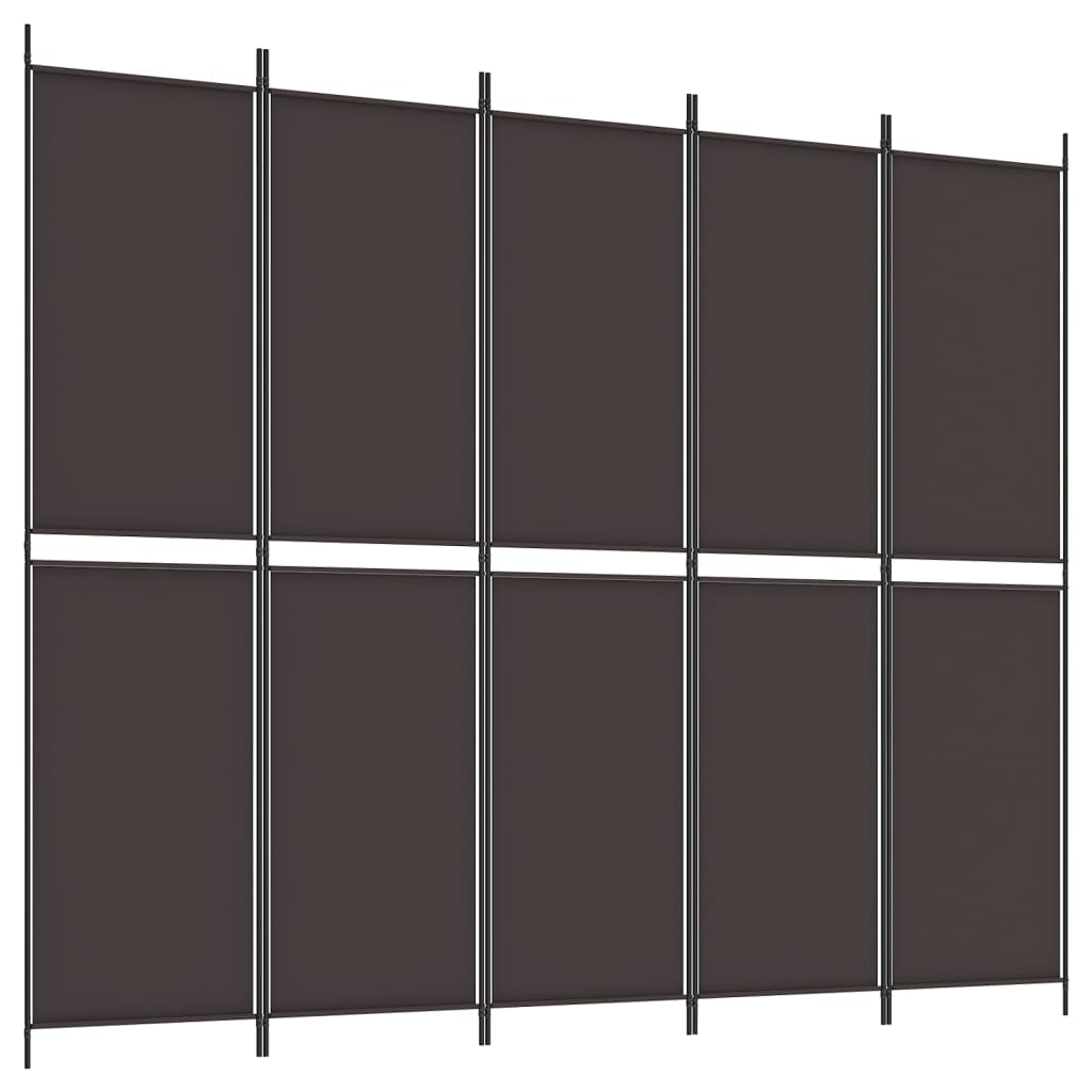Divisorio a 6 Pannelli Marrone 300x220 cm in Tessuto | homemem39