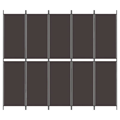 Divisorio a 6 Pannelli Marrone 300x220 cm in Tessuto | homemem39