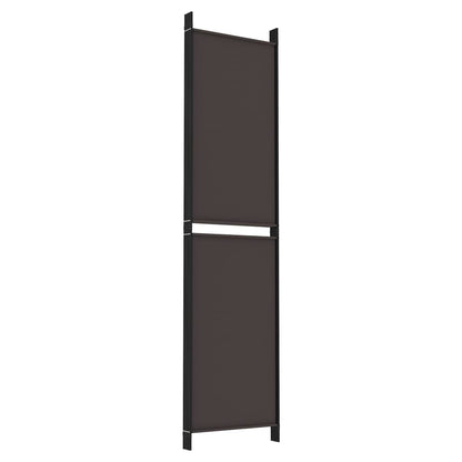 Divisorio a 6 Pannelli Marrone 300x220 cm in Tessuto | homemem39