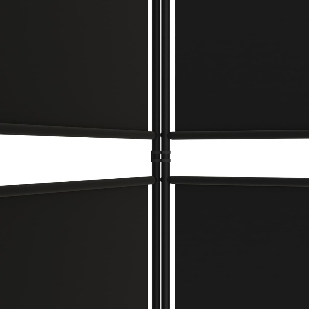 Divisorio a 6 Pannelli Nero 300x220 cm in Tessuto - homemem39
