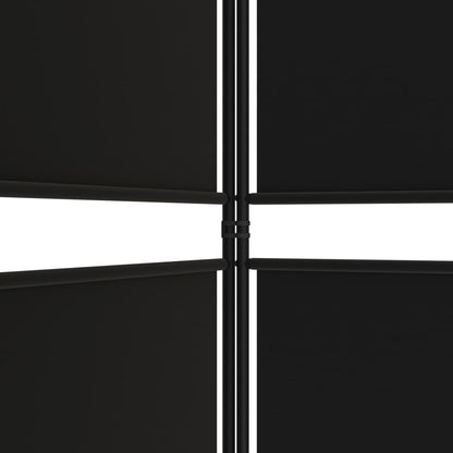 Divisorio a 6 Pannelli Nero 300x220 cm in Tessuto - homemem39