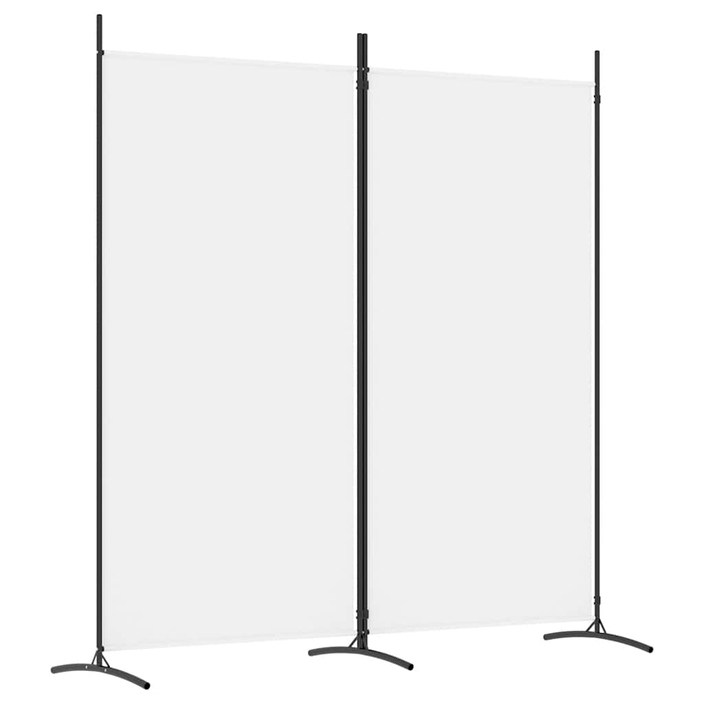 Divisorio a 2 Pannelli Bianco 175x180 cm Tessuto - homemem39