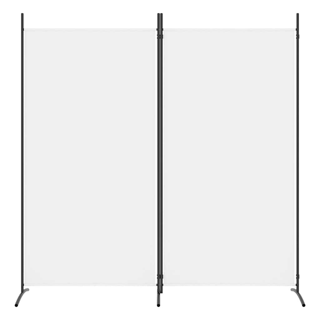 Divisorio a 2 Pannelli Bianco 175x180 cm Tessuto - homemem39