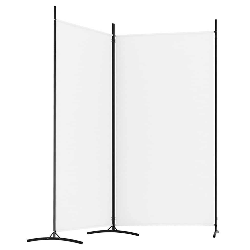 Divisorio a 2 Pannelli Bianco 175x180 cm Tessuto - homemem39