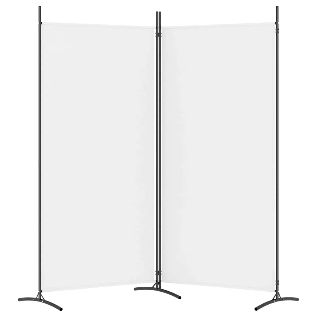 Divisorio a 2 Pannelli Bianco 175x180 cm Tessuto - homemem39