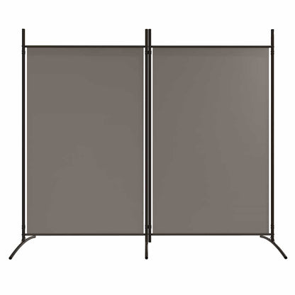 Divisorio a 2 Pannelli Antracite 175x180 cm Tessuto - homemem39