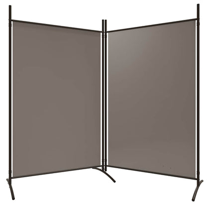 Divisorio a 2 Pannelli Antracite 175x180 cm Tessuto - homemem39