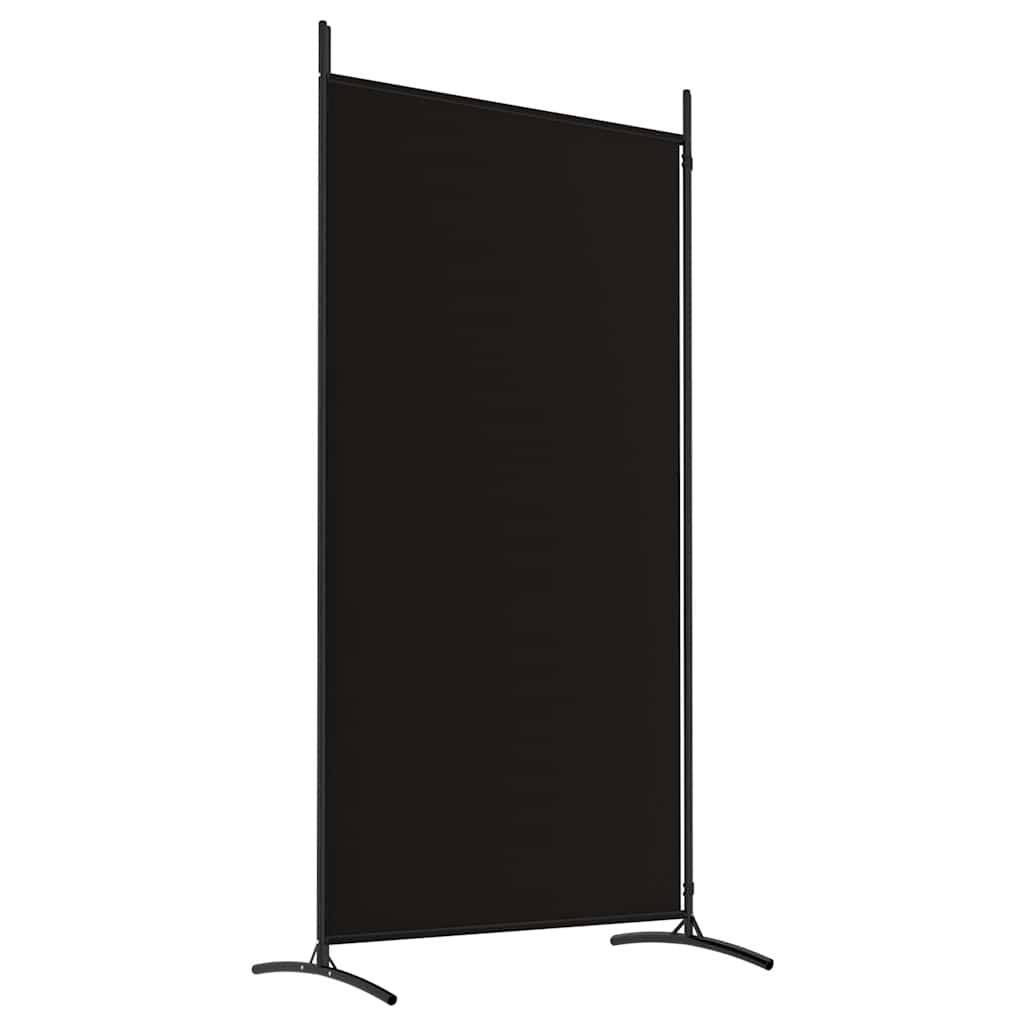 Divisorio a 2 Pannelli Nero 175x180 cm in Tessuto - homemem39