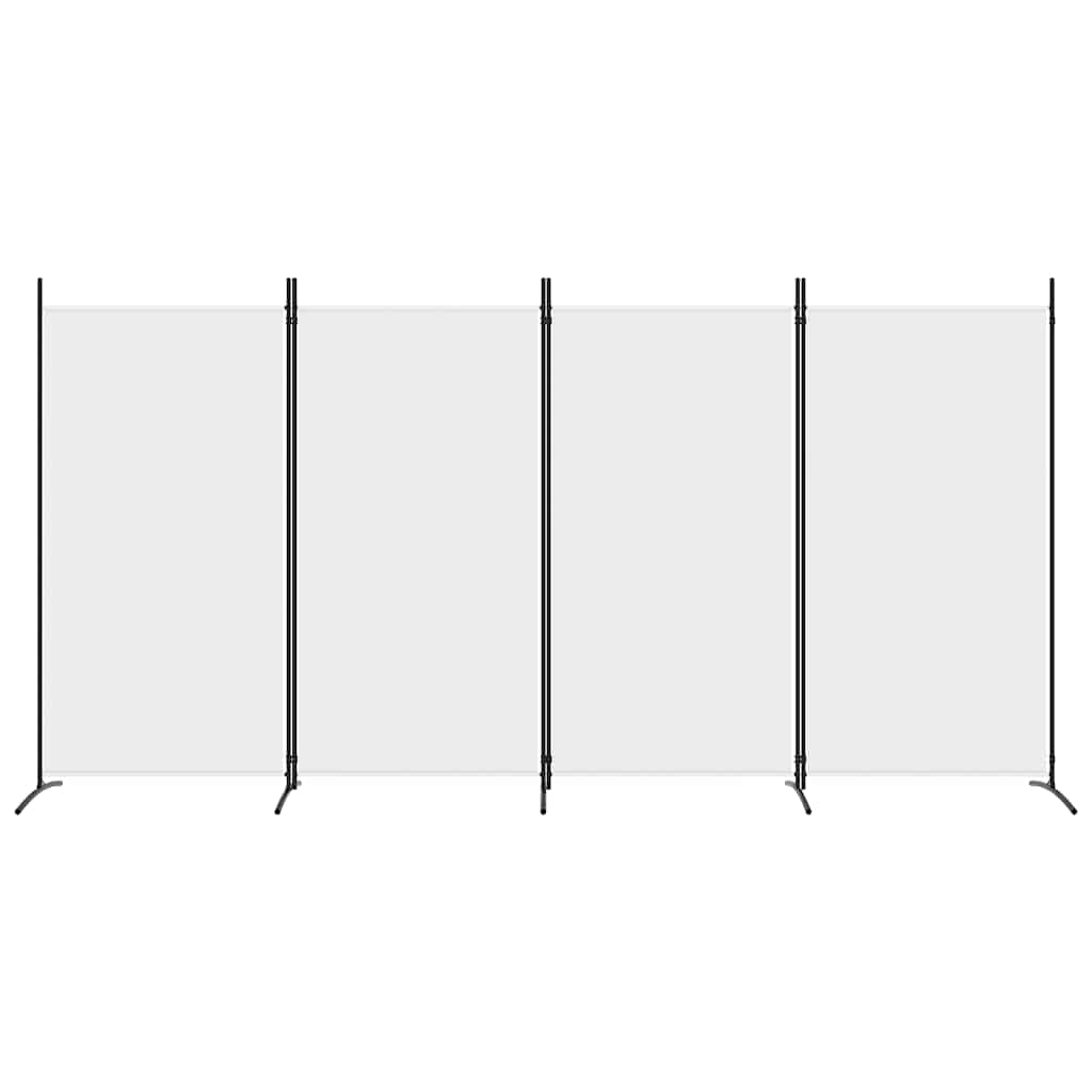Divisorio a 4 Pannelli Bianco 346x180 cm Tessuto - homemem39