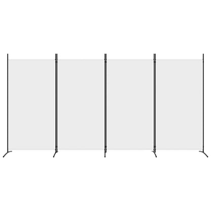 Divisorio a 4 Pannelli Bianco 346x180 cm Tessuto - homemem39