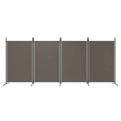 Divisorio a 4 Pannelli Antracite 346x180 cm Tessuto - homemem39