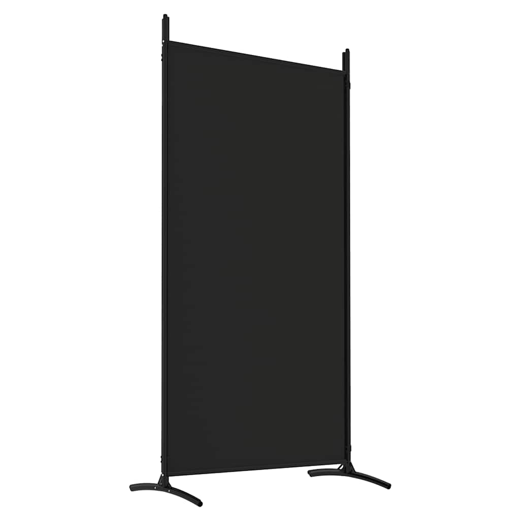 Divisorio a 4 Pannelli Nero 346x180 cm in Tessuto - homemem39