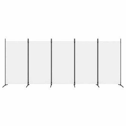 Divisorio a 5 Pannelli Bianco 433x180 cm Tessuto - homemem39