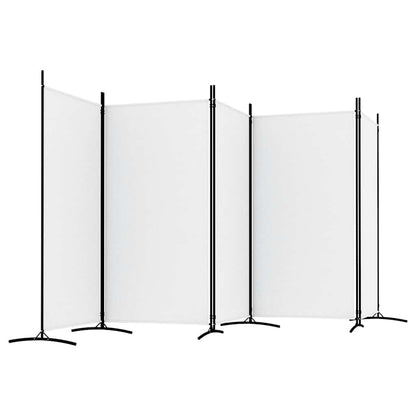 Divisorio a 5 Pannelli Bianco 433x180 cm Tessuto - homemem39