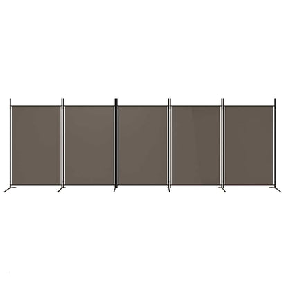 Divisorio a 5 Pannelli Antracite 433x180 cm Tessuto - homemem39