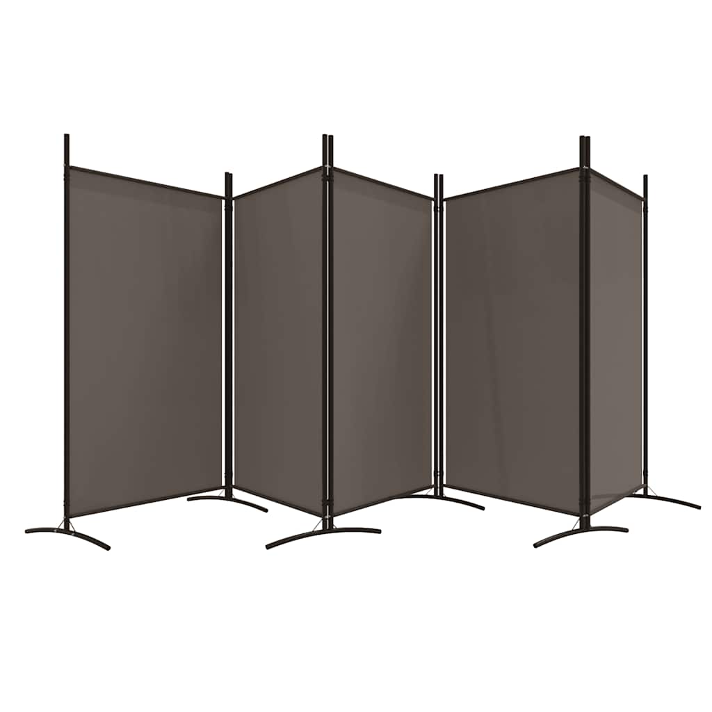 Divisorio a 5 Pannelli Antracite 433x180 cm Tessuto - homemem39