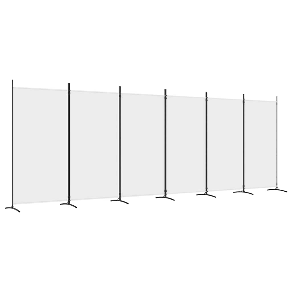 Divisorio a 6 Pannelli Bianco 520x180 cm Tessuto - homemem39