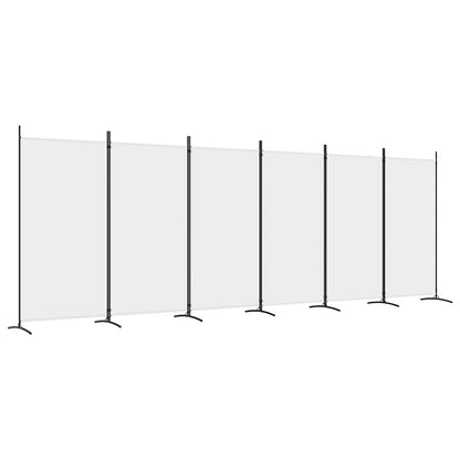Divisorio a 6 Pannelli Bianco 520x180 cm Tessuto - homemem39