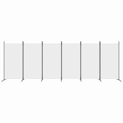 Divisorio a 6 Pannelli Bianco 520x180 cm Tessuto - homemem39