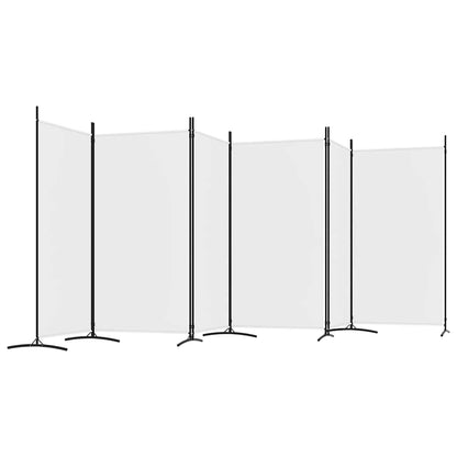 Divisorio a 6 Pannelli Bianco 520x180 cm Tessuto - homemem39