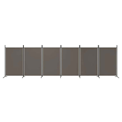 Divisorio a 6 Pannelli Antracite 520x180 cm Tessuto - homemem39