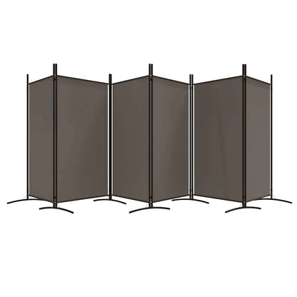 Divisorio a 6 Pannelli Antracite 520x180 cm Tessuto - homemem39