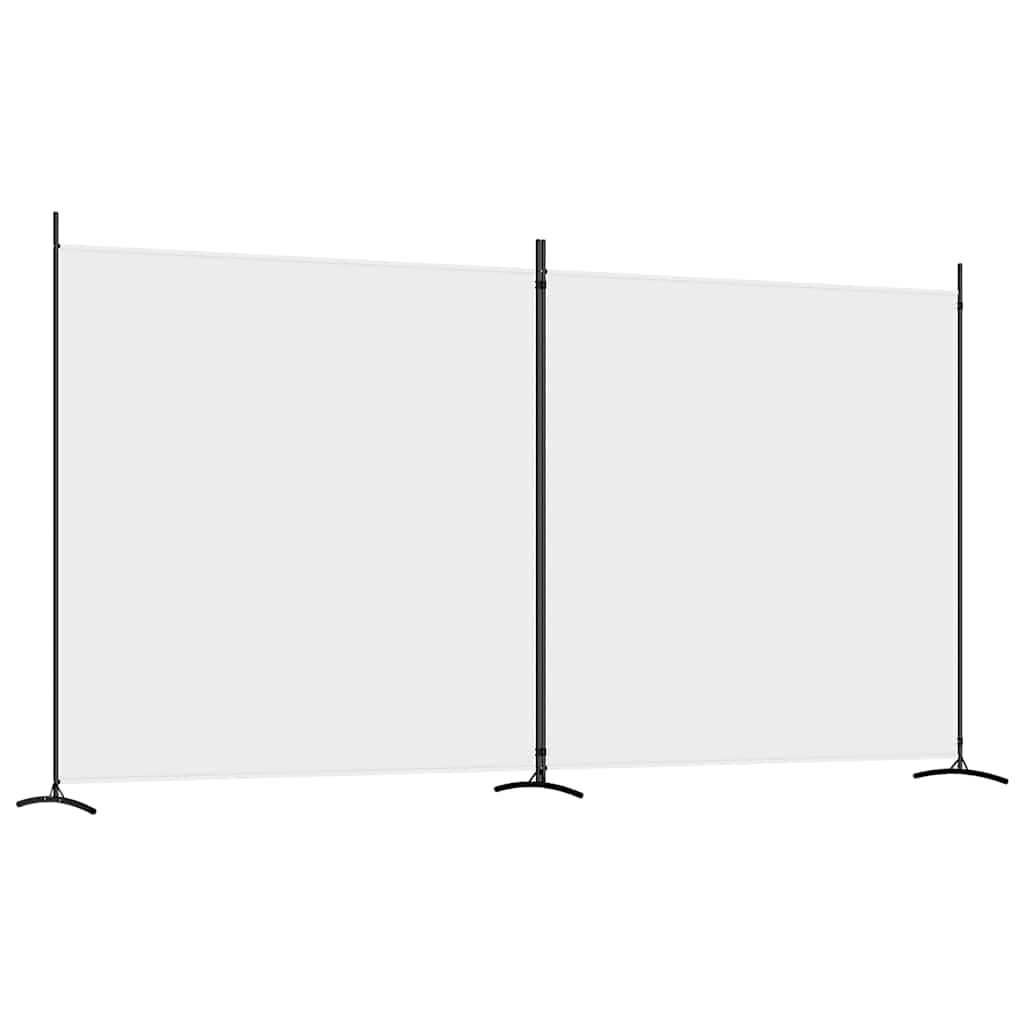 Divisorio a 2 Pannelli Bianco 348x180 cm Tessuto - homemem39
