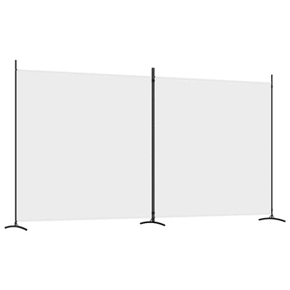Divisorio a 2 Pannelli Bianco 348x180 cm Tessuto - homemem39