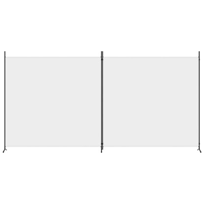 Divisorio a 2 Pannelli Bianco 348x180 cm Tessuto - homemem39