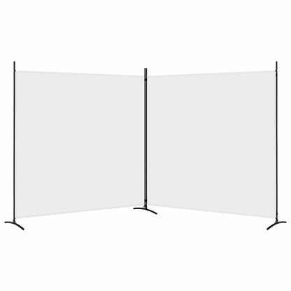 Divisorio a 2 Pannelli Bianco 348x180 cm Tessuto - homemem39