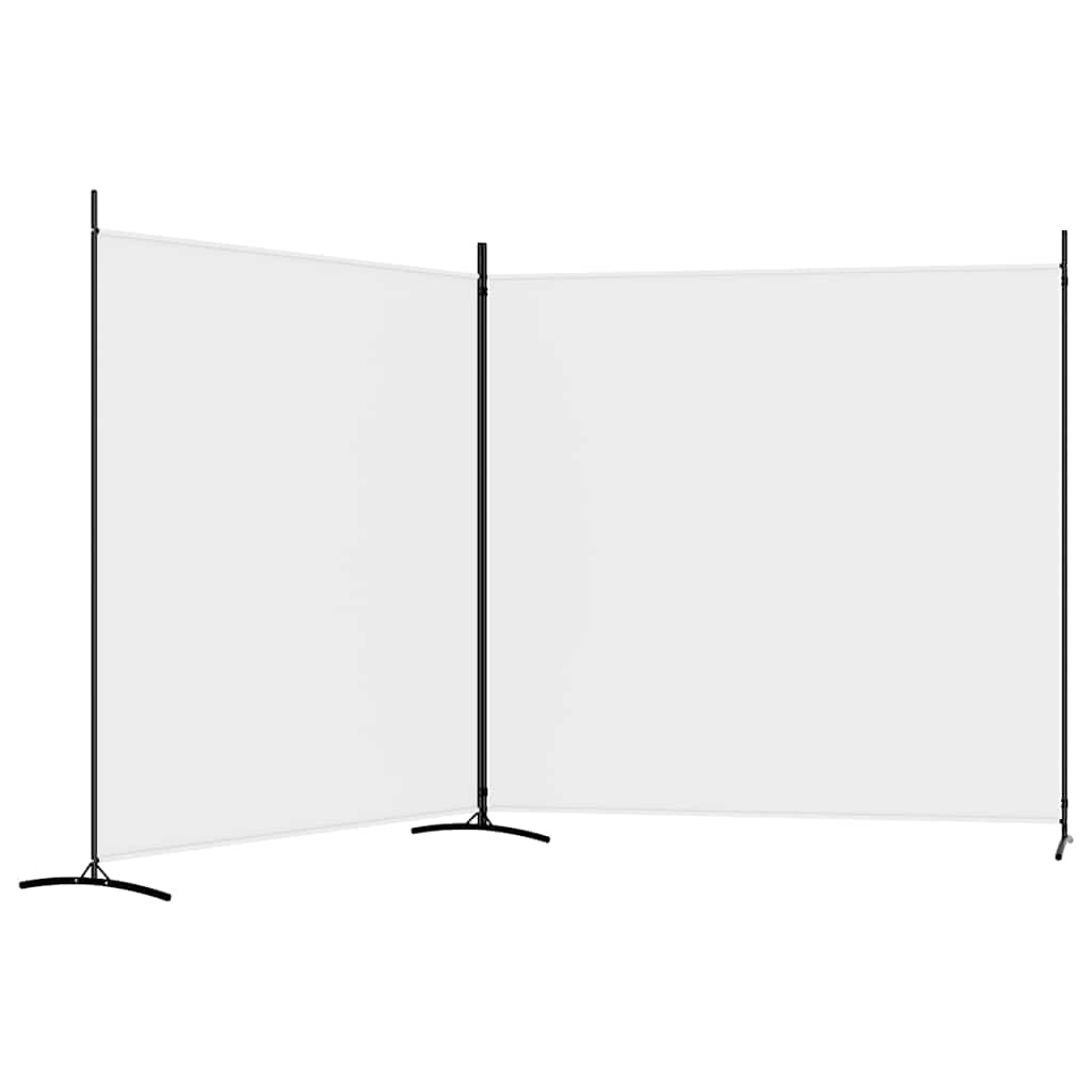 Divisorio a 2 Pannelli Bianco 348x180 cm Tessuto - homemem39