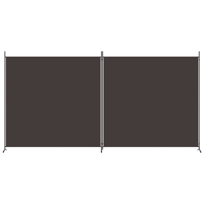 Divisorio a 2 Pannelli Marrone 348x180 cm in Tessuto | homemem39