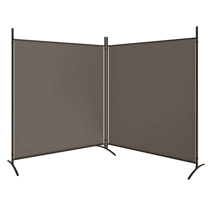 Divisorio a 2 Pannelli Antracite 348x180 cm Tessuto - homemem39