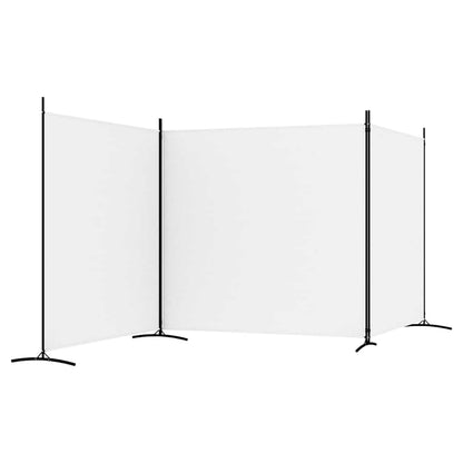 Divisorio a 3 Pannelli bianco 525x180 cm in Tessuto - homemem39