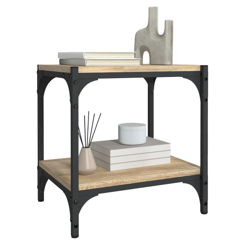 Mobile TV Rovere Sonoma 40x33x41 cm Legno Multistrato e Acciaio | homemem39